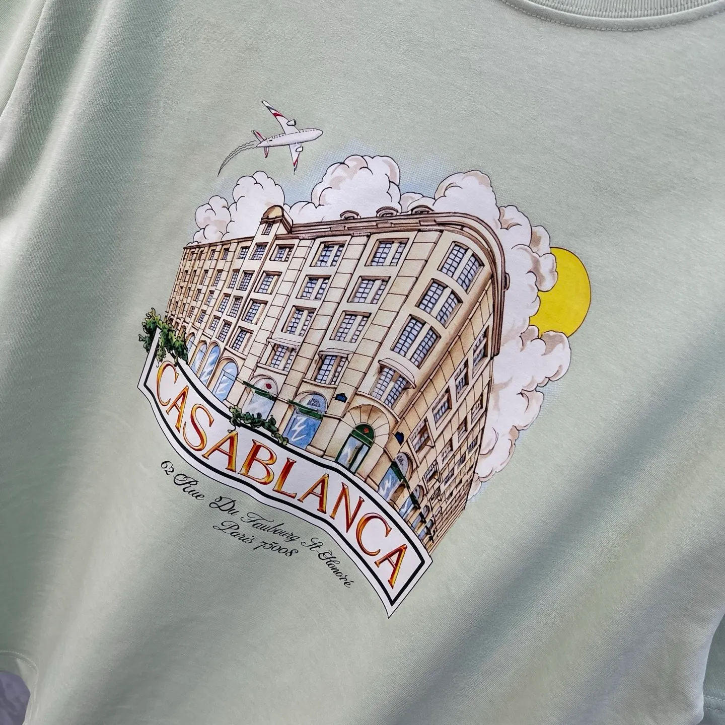 New Arrival Casablanca Classic Series T ～ ， ， 。 ， Classic ， In Stock ！ ：White Black Light Green Light Blue Pink（5 ） Size：S M L XL XXL